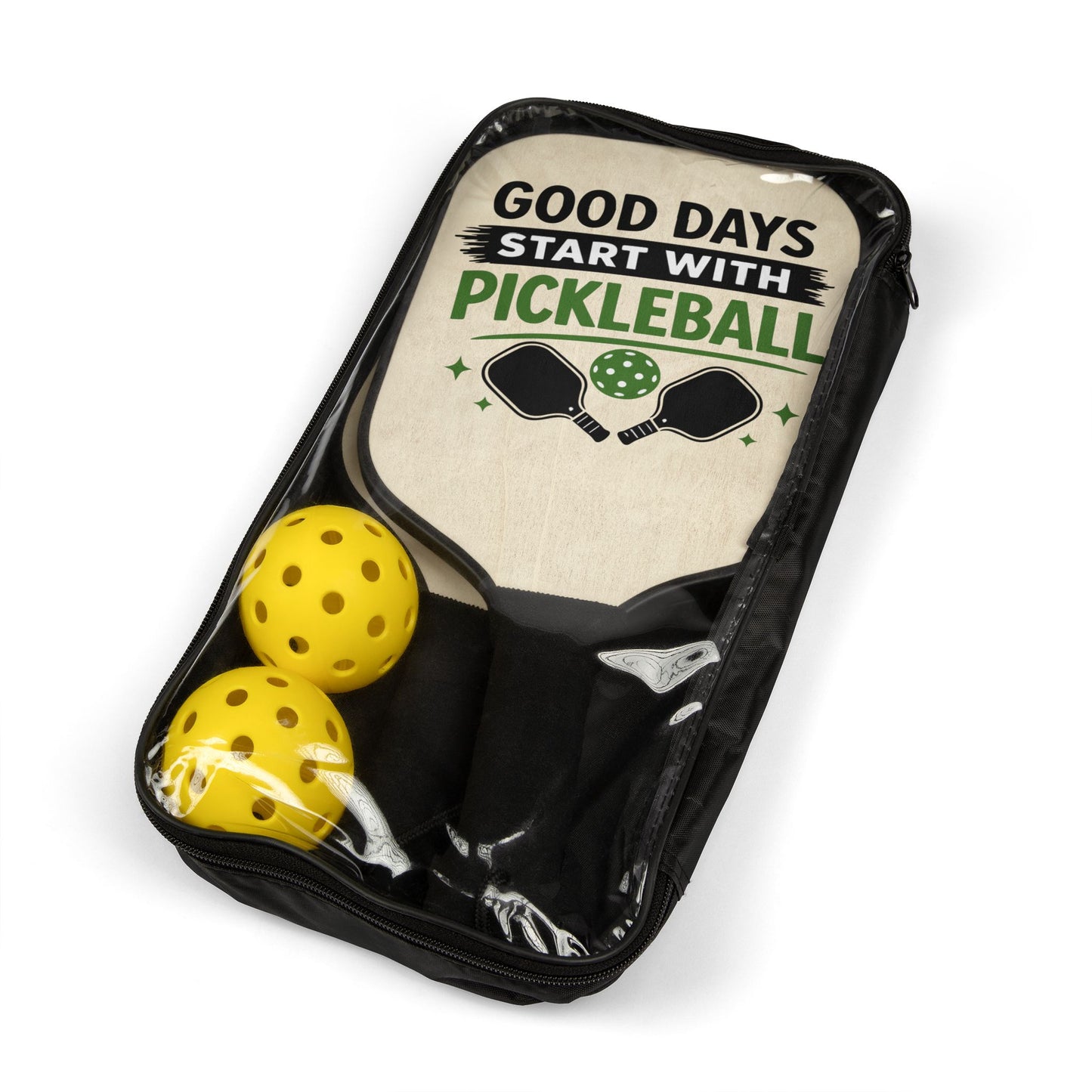Pickleball Paddle Set — “Good Days Start With Pickleball” Kit