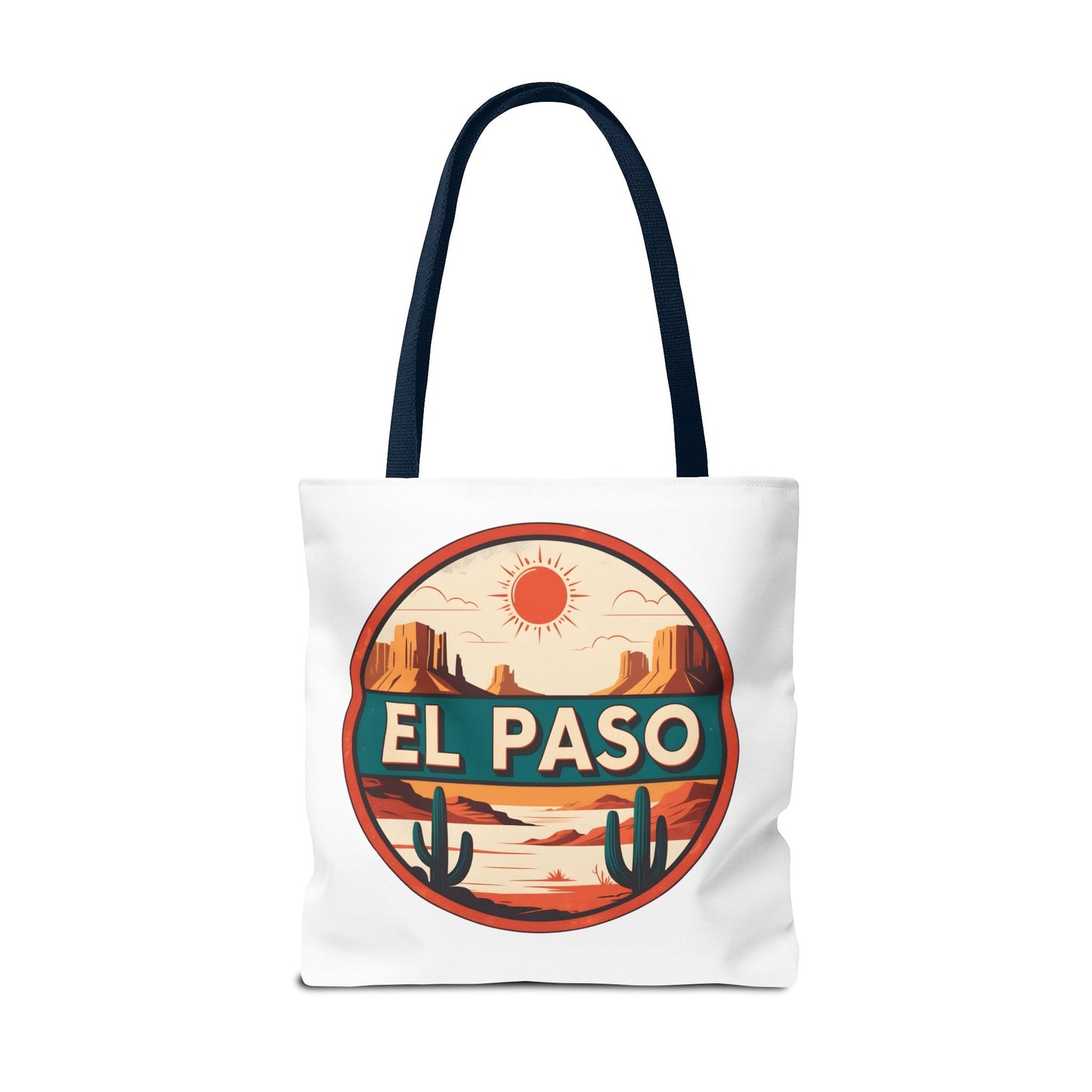 El Paso Desert Sunset Tote Bag — Vintage Southwestern Travel Canvas Tote