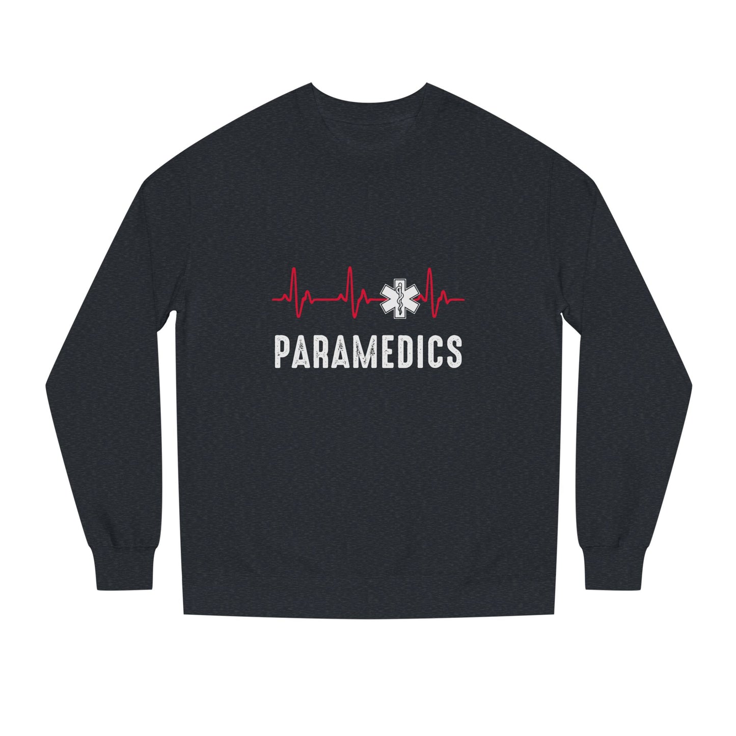 Paramedics Crewneck Sweatshirt — EMS Star of Life Heartbeat Design