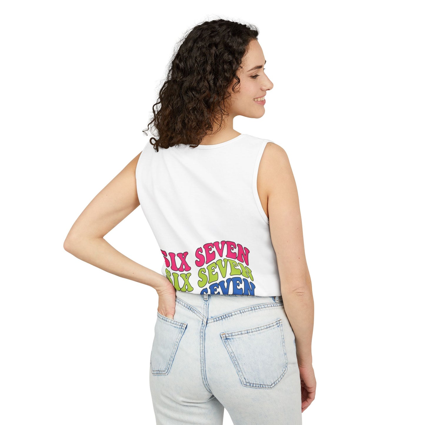 Six Seven Retro Graphic Tank Top — Colorful 1960s Vibe