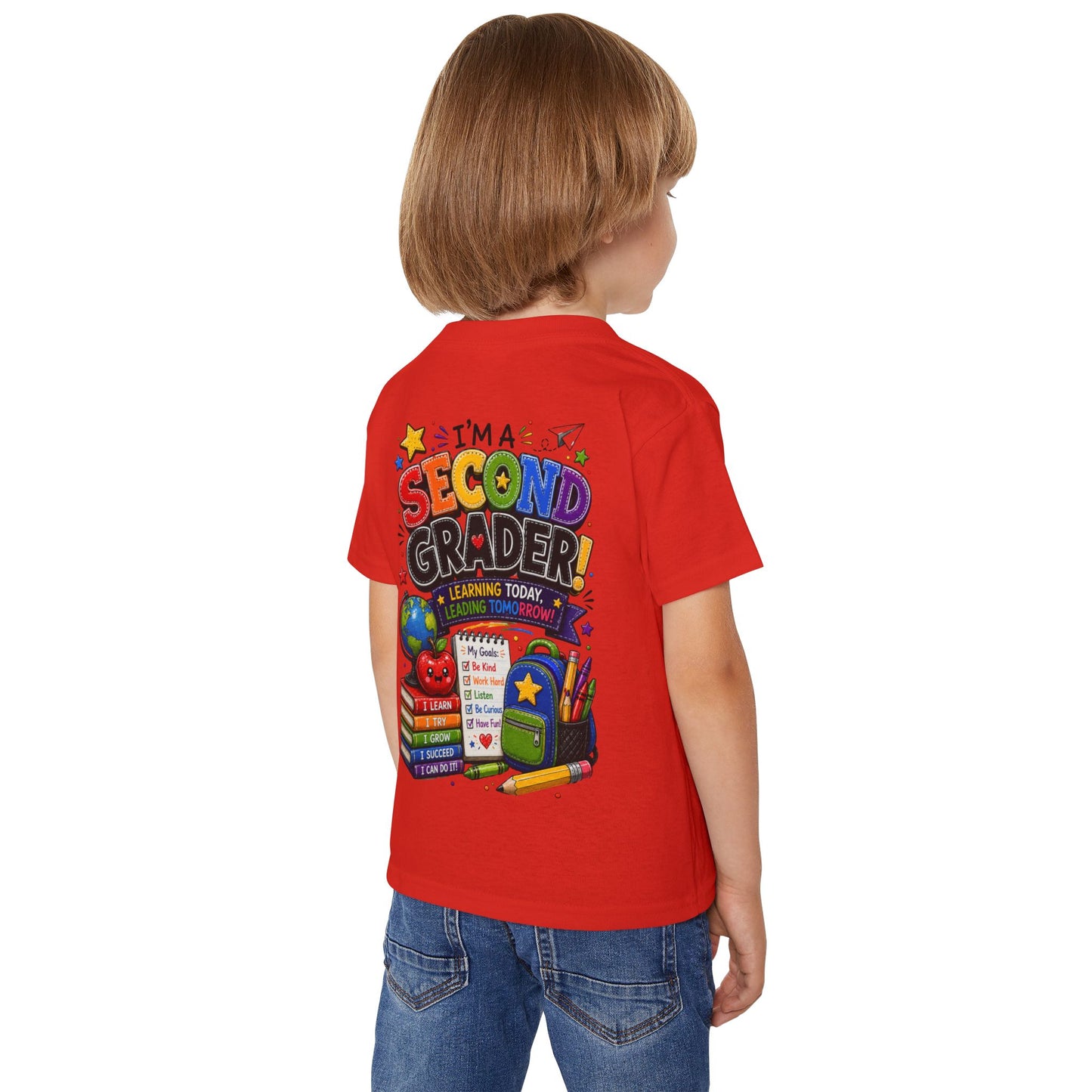 Second Grader Toddler T‑Shirt - "I'm a Second Grader" Back-to-School Cute Kids Tee