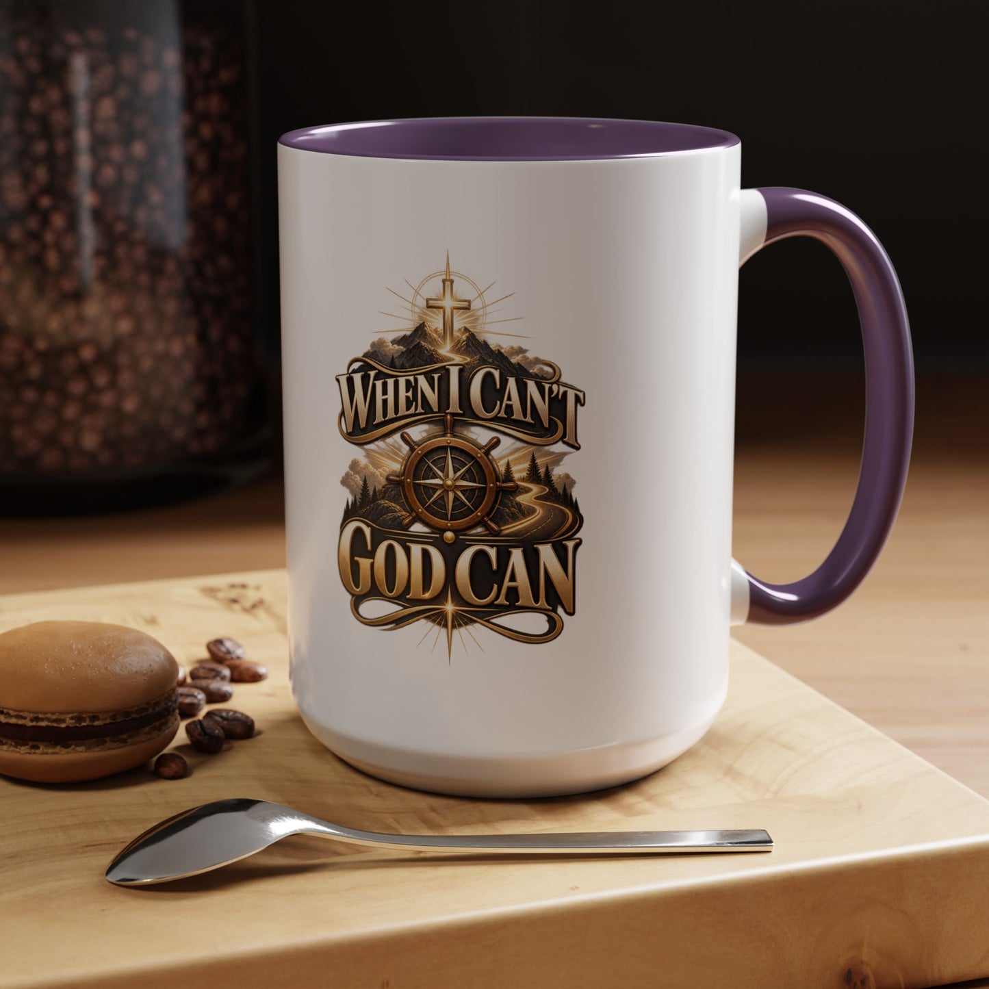 When I Can't God Can Coffee Mug — Inspirational Christian Accent Mug (11/15oz)