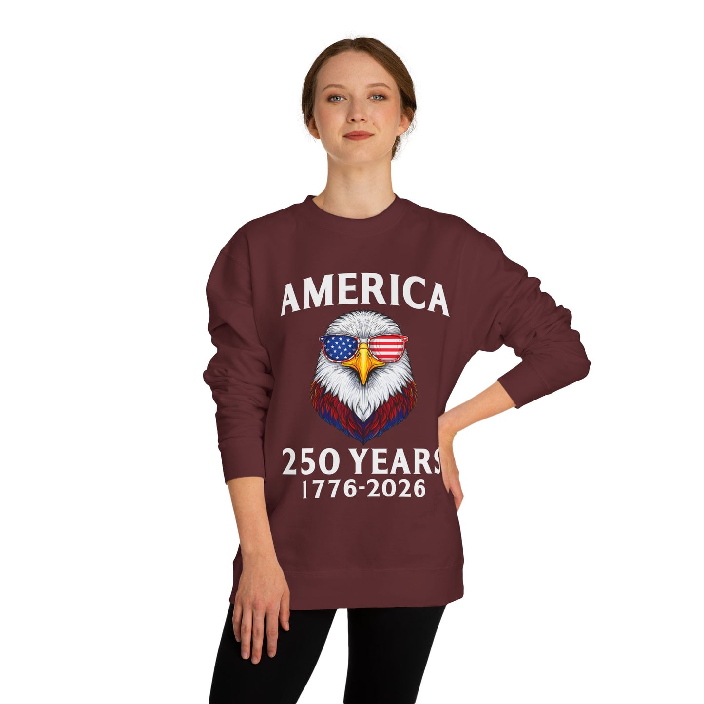 America 250 Years Sweatshirt — 1776–2026 Patriotic Eagle Crewneck