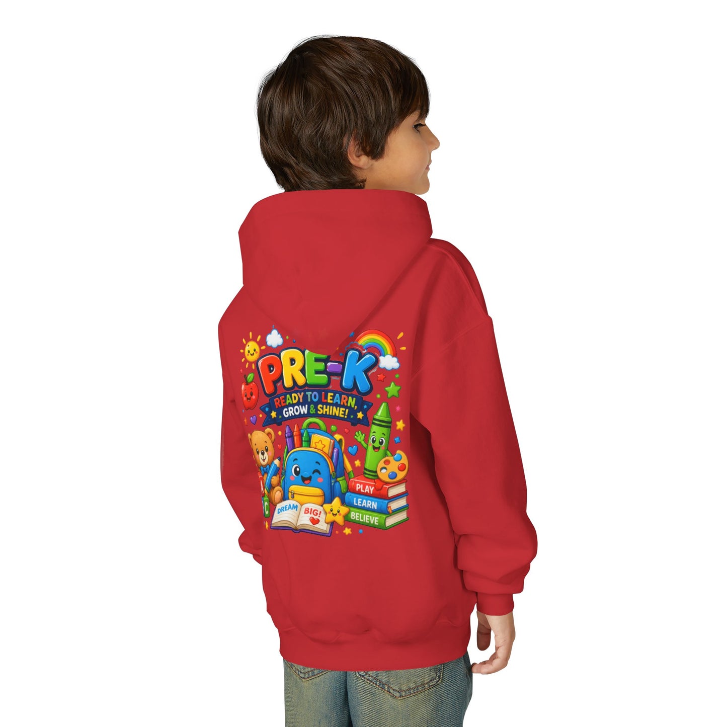 Pre-K Ready to Learn Youth Hoodie – Cute Back-to-School Preschool Sweatshirt