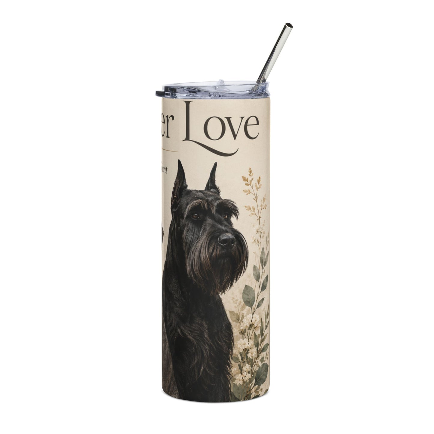Schnauzer Stainless Steel Tumbler 20oz — Double-Wall Insulated Dog Lover Travel Cup