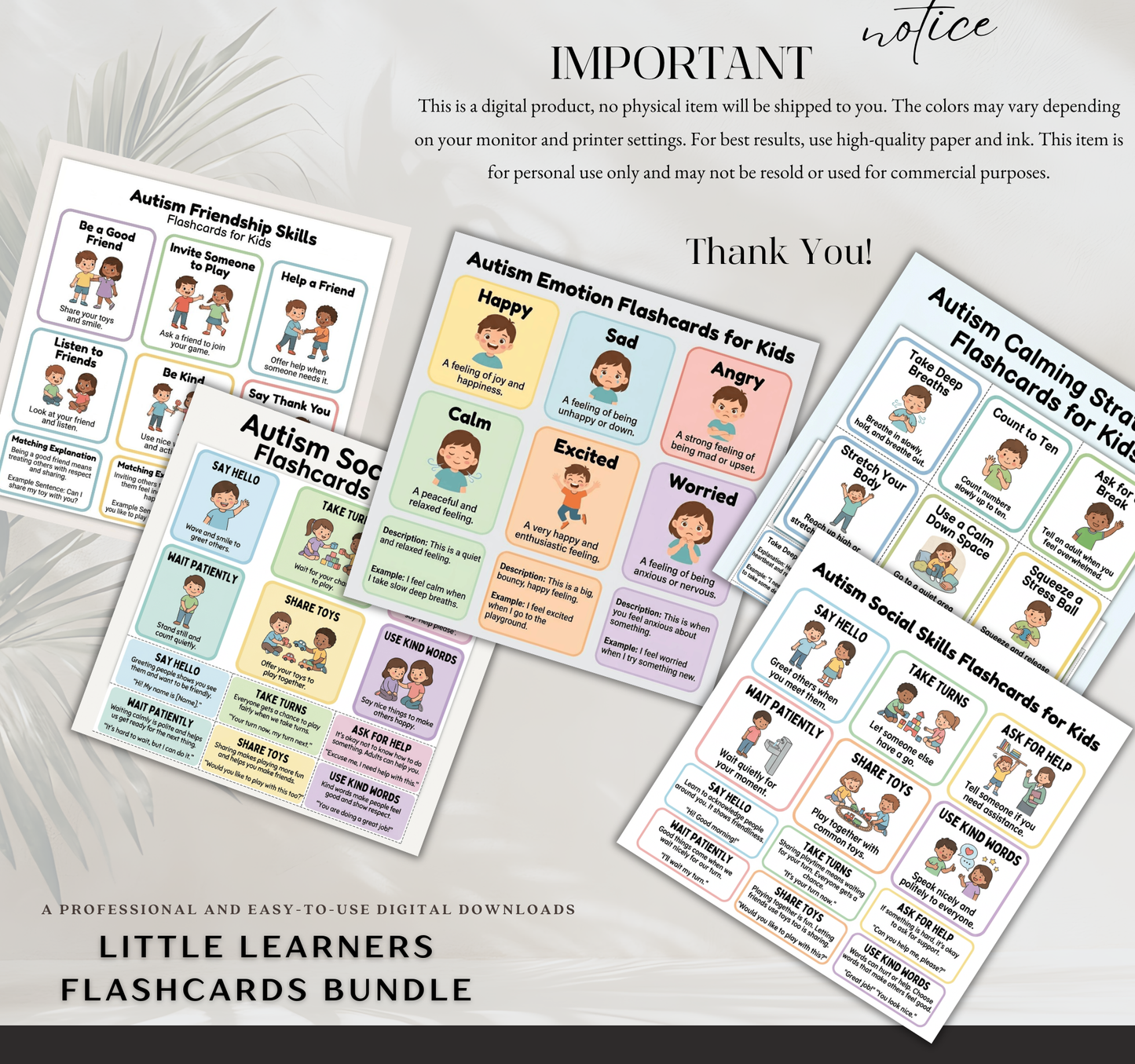 Autism Flashcards Mega Bundle | Printable Communication & Learning Cards PDF for Kids