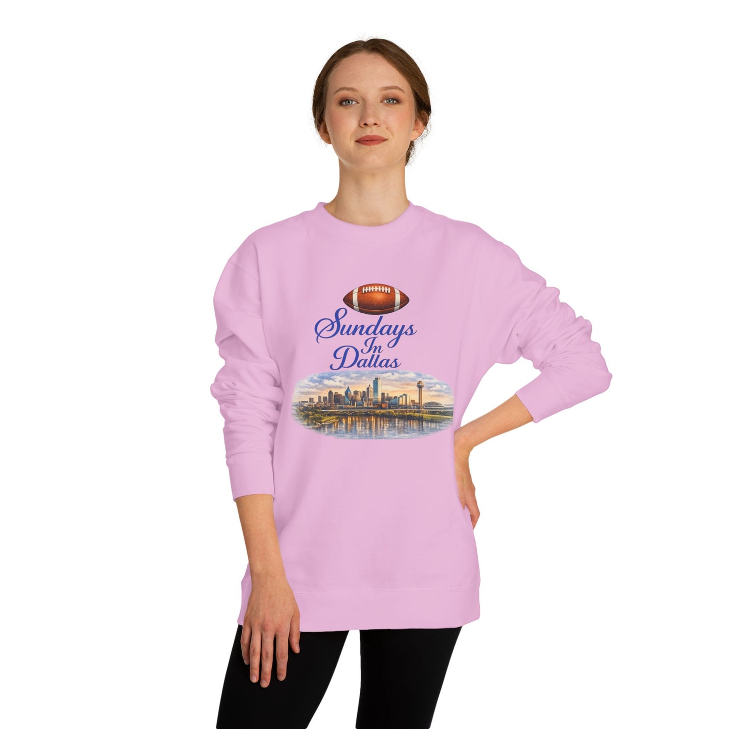 Dallas Skyline Football Sweatshirt — "Sundays in Dallas" Crewneck