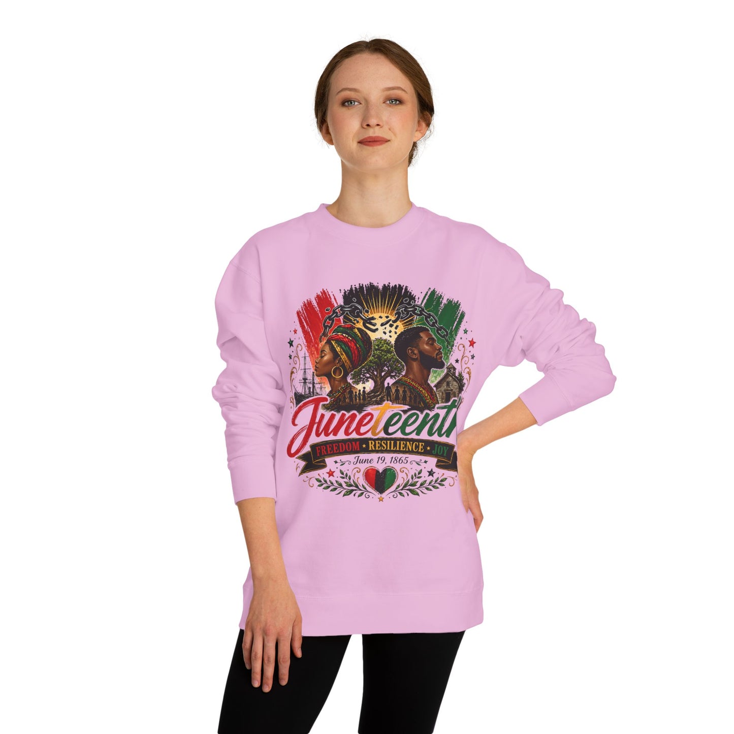Juneteenth Celebration Sweatshirt — "Juneteenth: Resilience" African Heritage Crewneck
