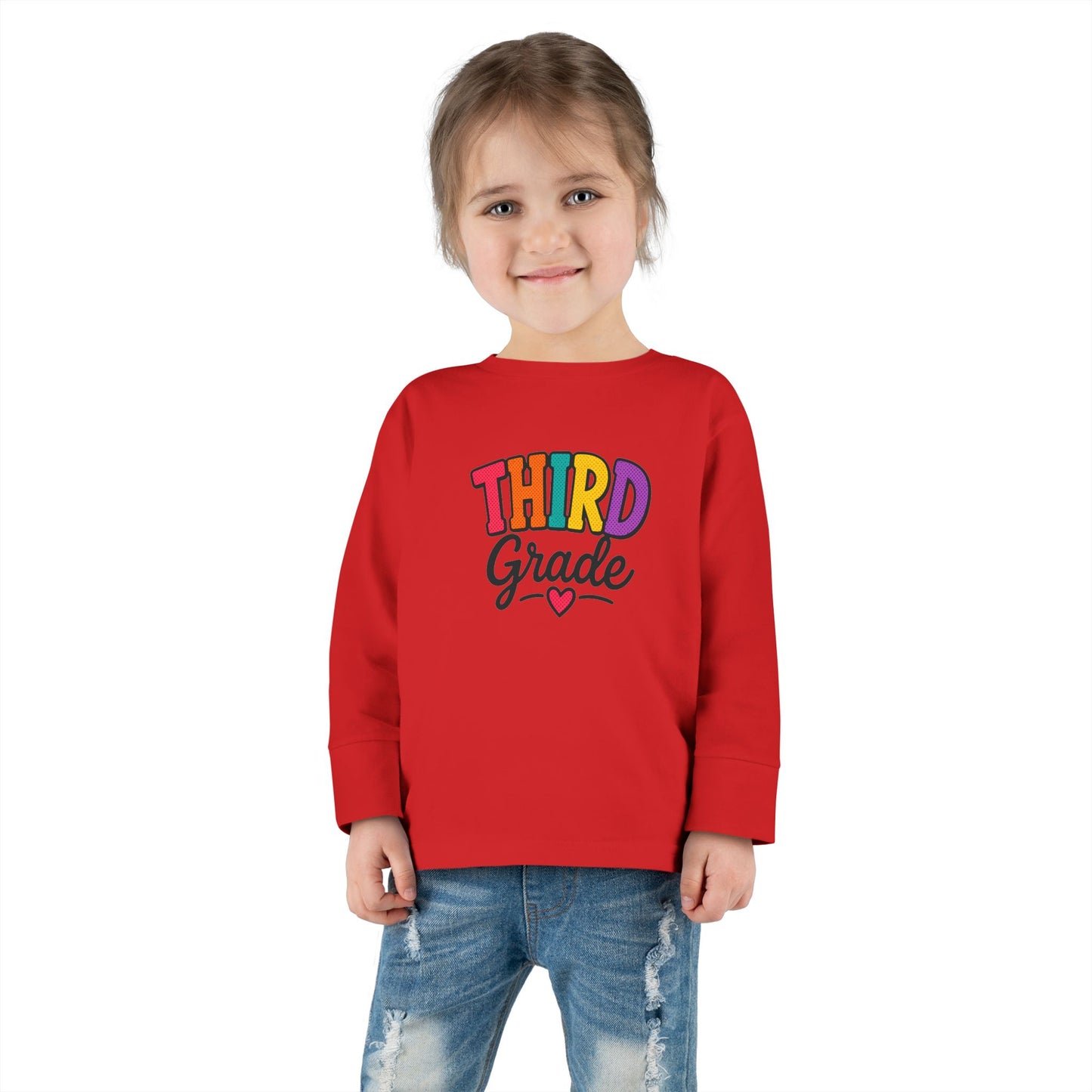 Third Grade Toddler Long Sleeve Tee — Cute Back-to-School Shirt