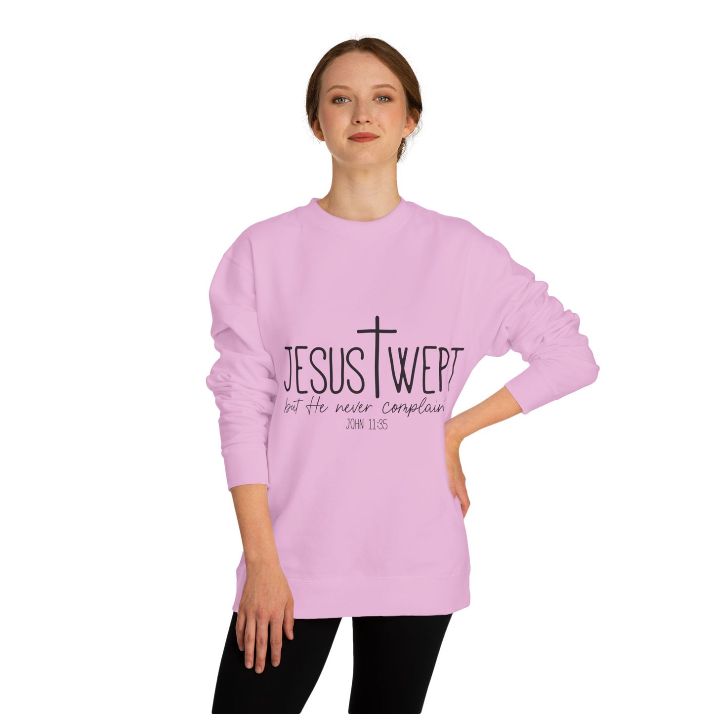 Jesus Wept Sweatshirt — John 11:35 Christian Crewneck