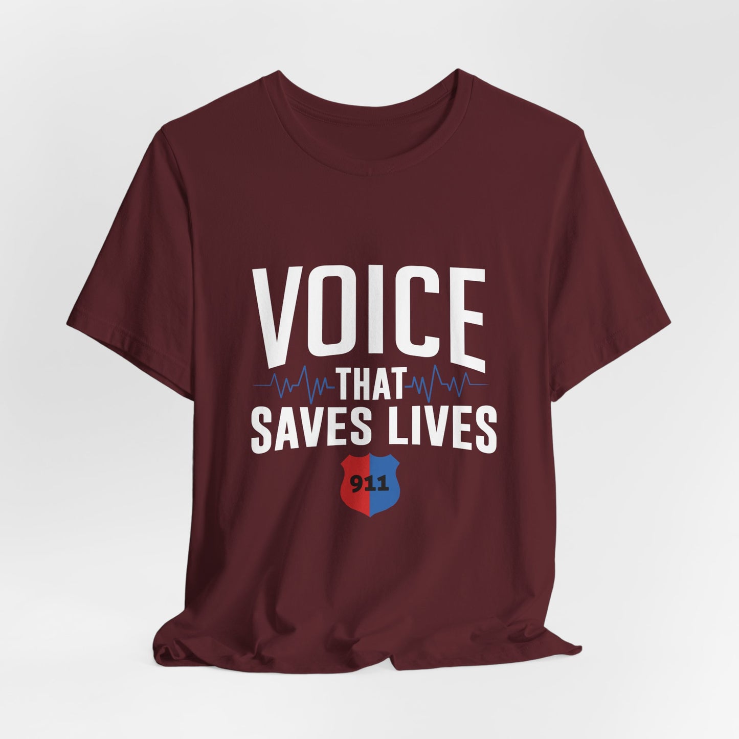 Voice That Saves Lives Tee — 911 Dispatcher EMS Support Shirt