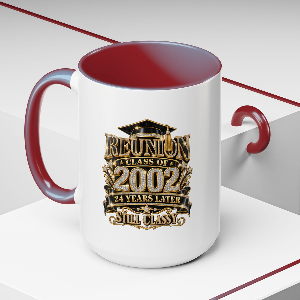 Class of 2002 Reunion Coffee Mug — "Still Classy" Accent Mug (11/15oz)