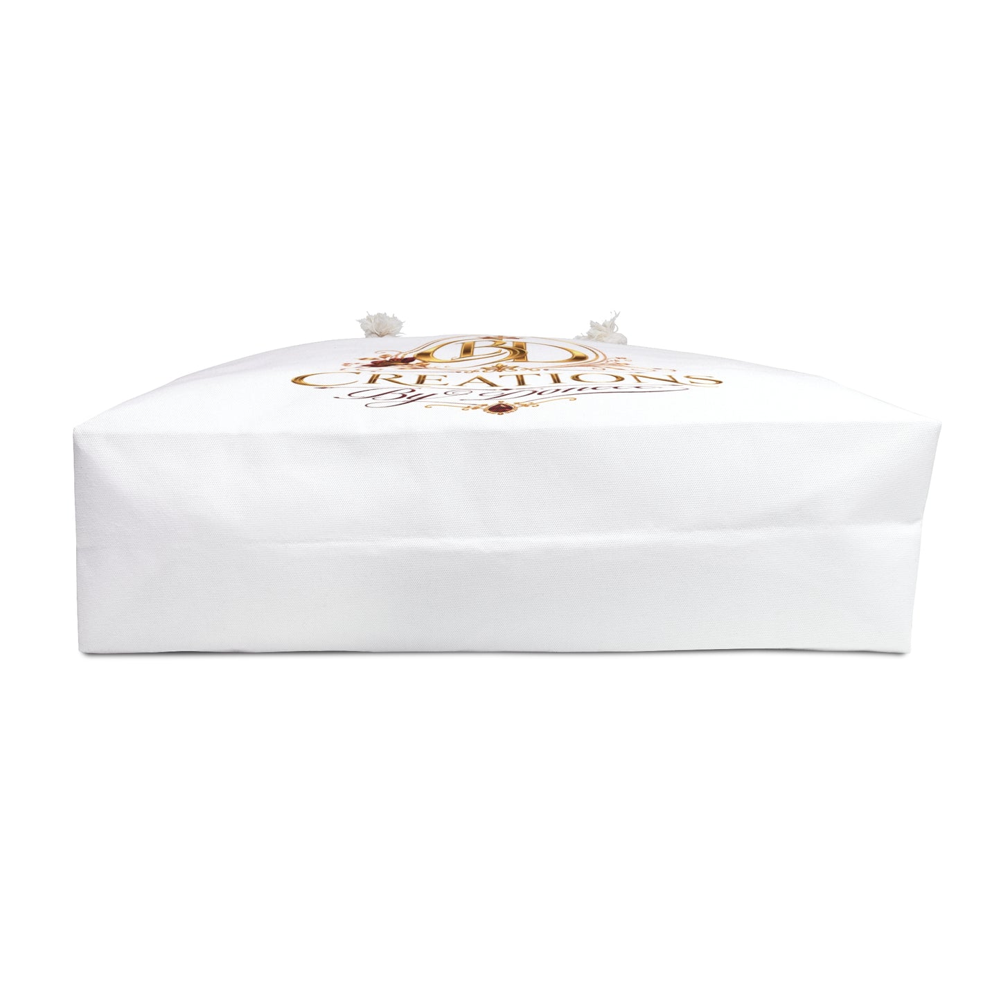 Creations by Donece Logo Weekender Bag — Luxe White Travel Tote