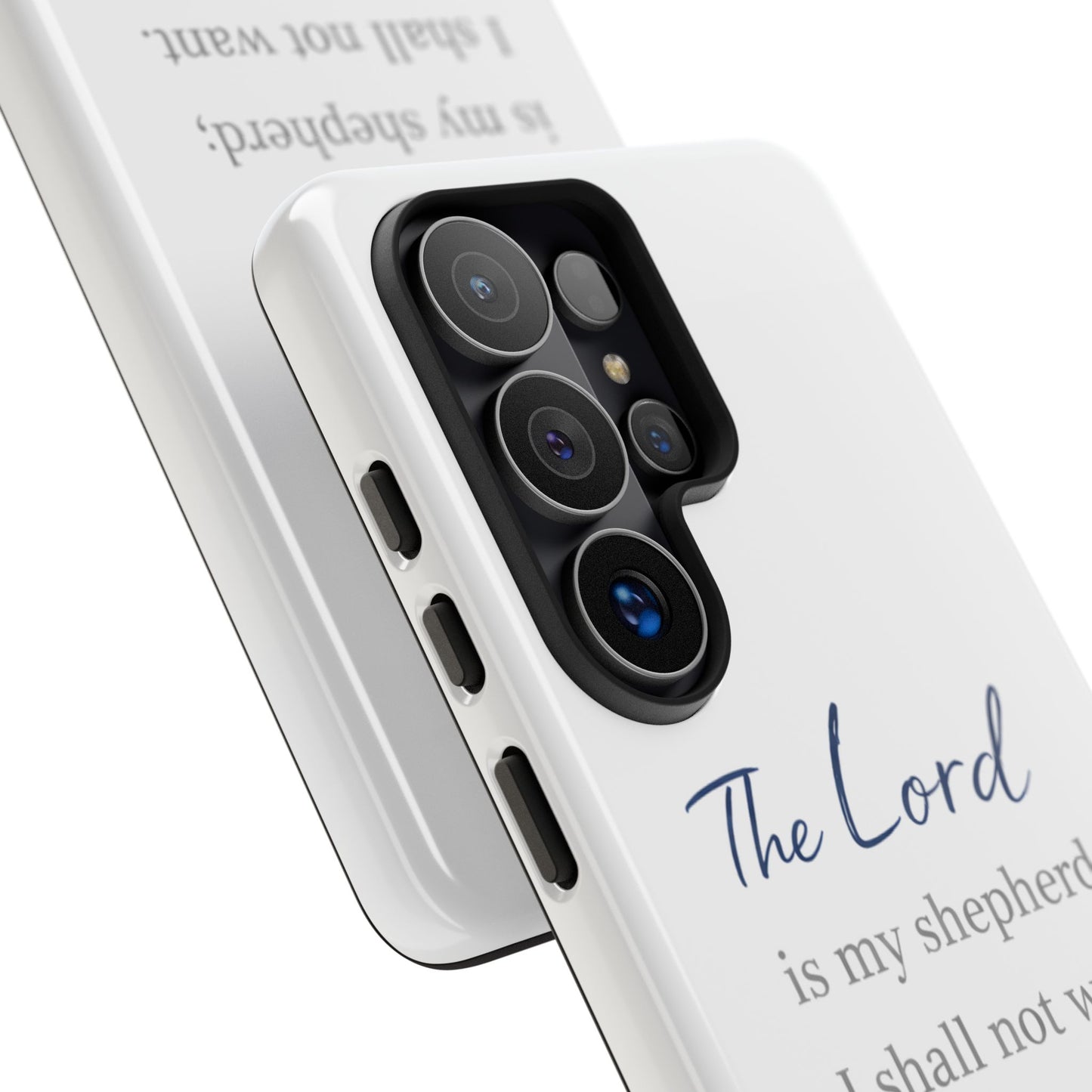 Psalm 23:1 Phone Case — "The Lord is my shepherd; I shall not want" Christian Protective Cover