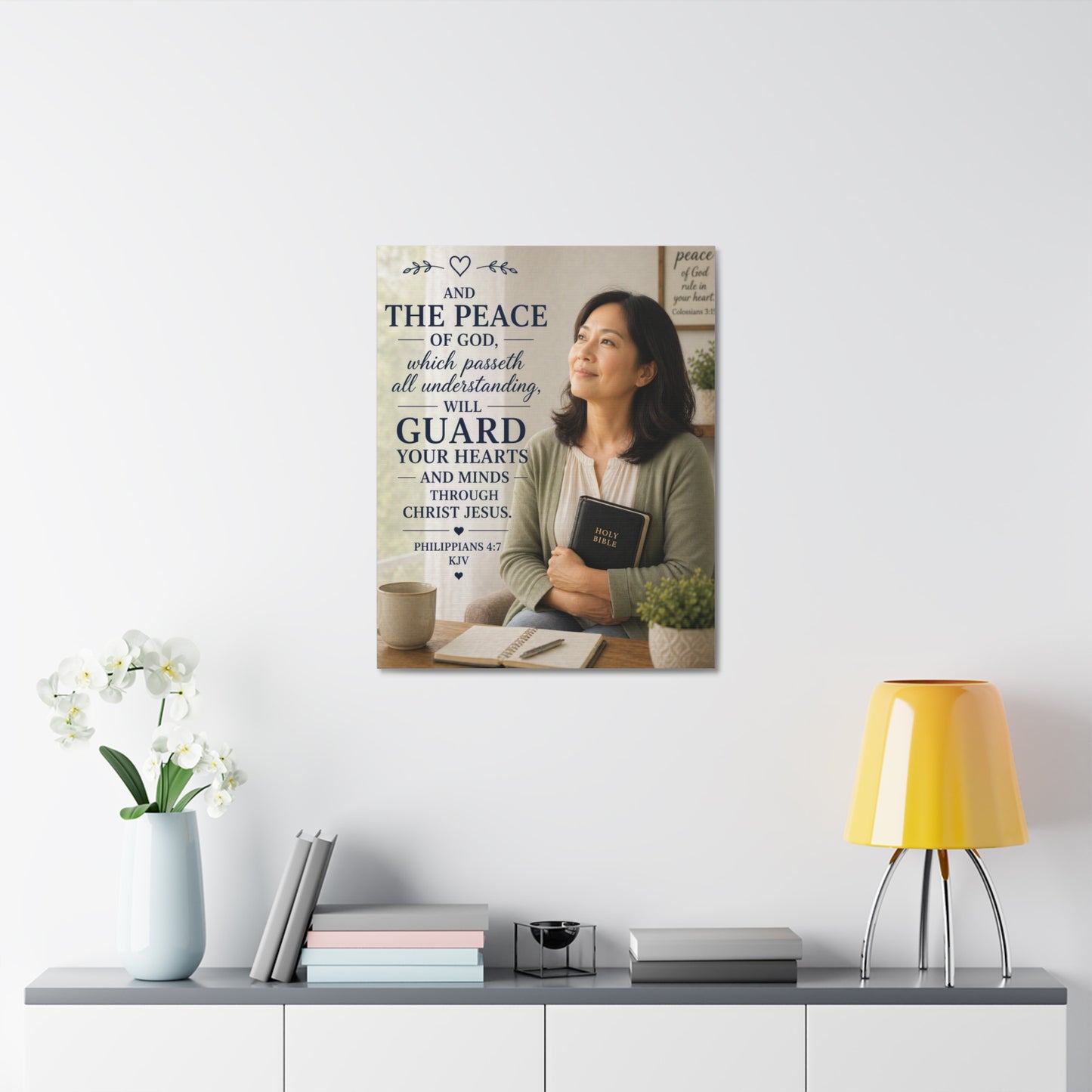 Stretched Canvas - "And the Peace of God" Philippians 4:7 Christian Wall Art
