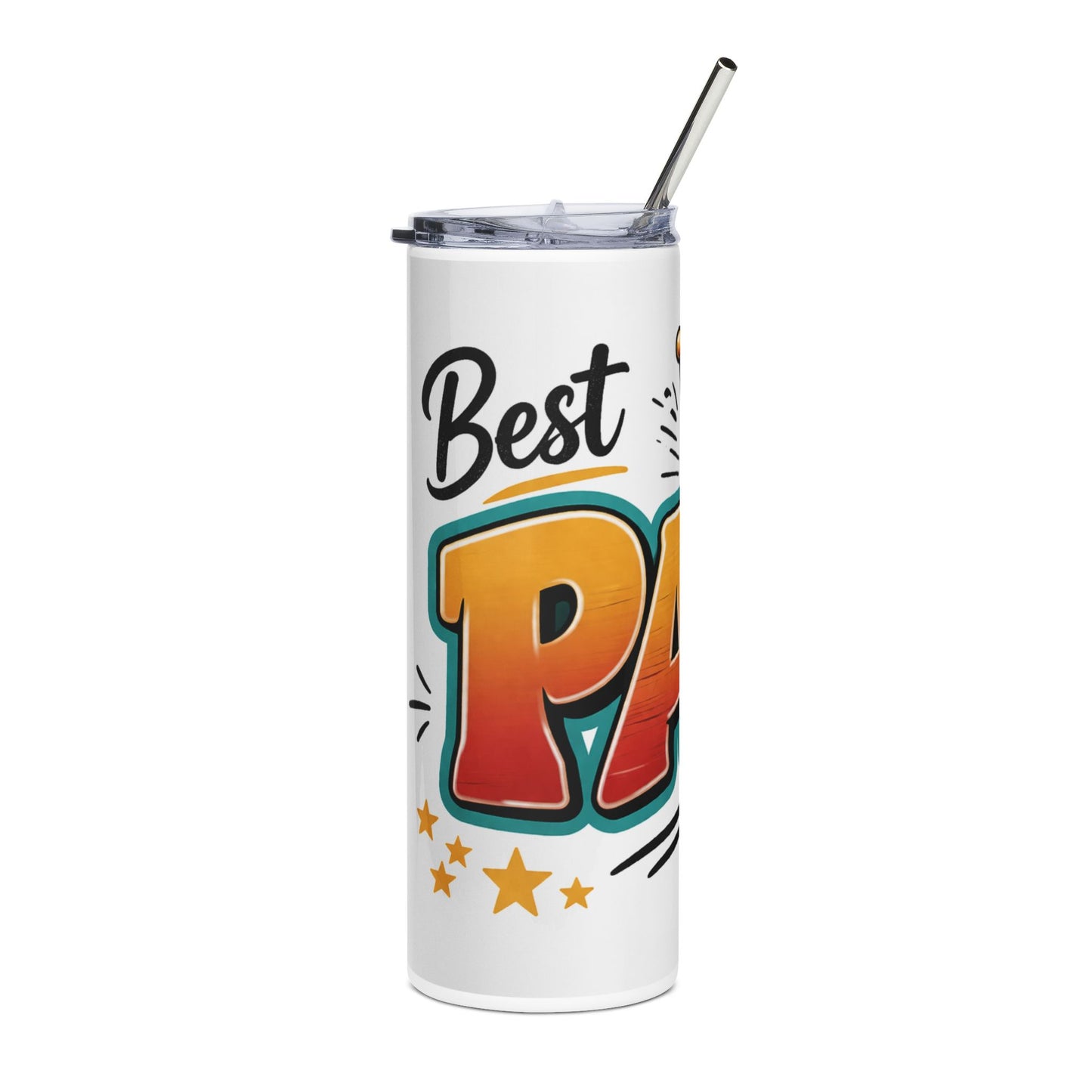 Best Papa 20oz Stainless Steel Tumbler — Insulated Travel Cup with Crown Graphic