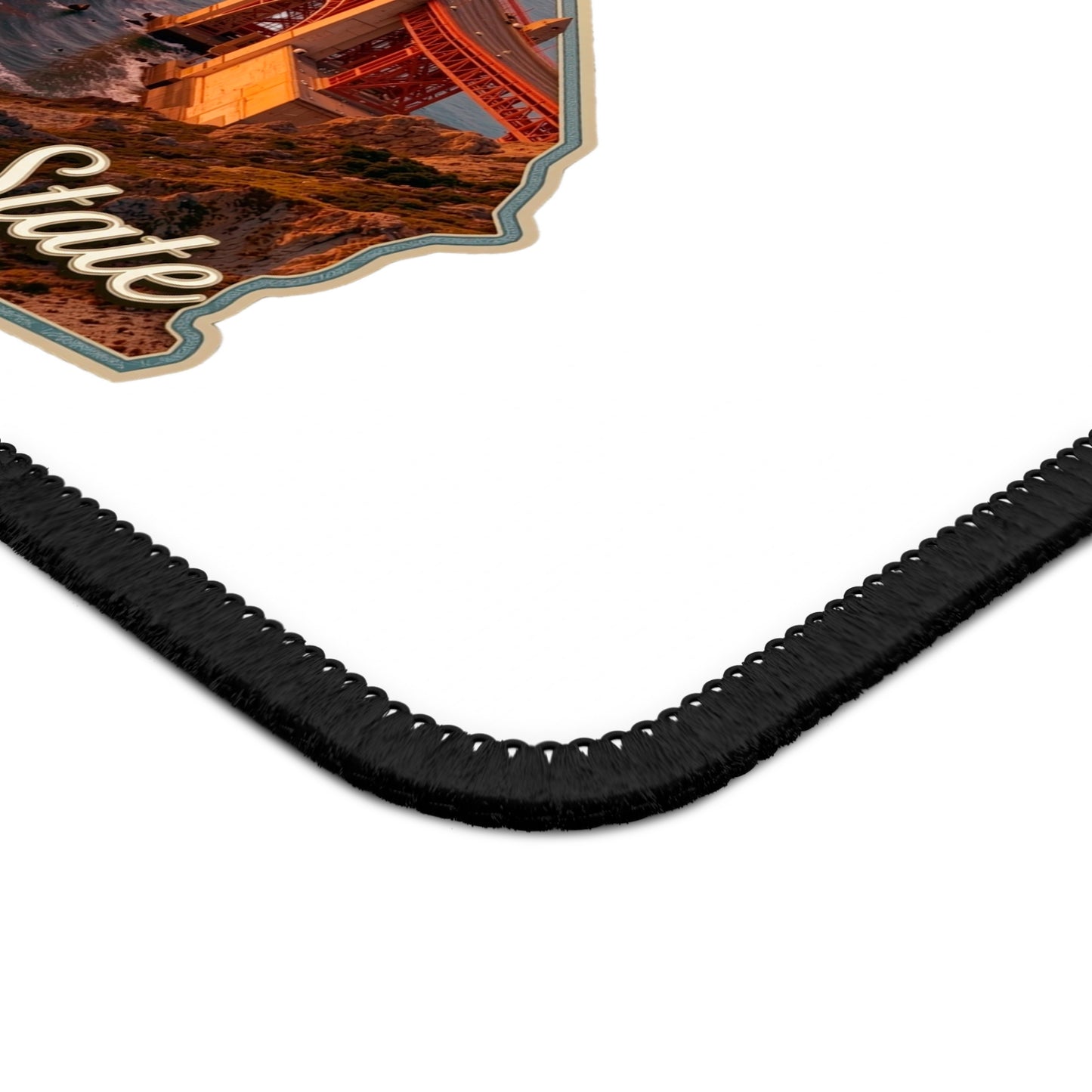 California Golden State Mouse Pad — Golden Gate Bridge Sunset Gaming Pad
