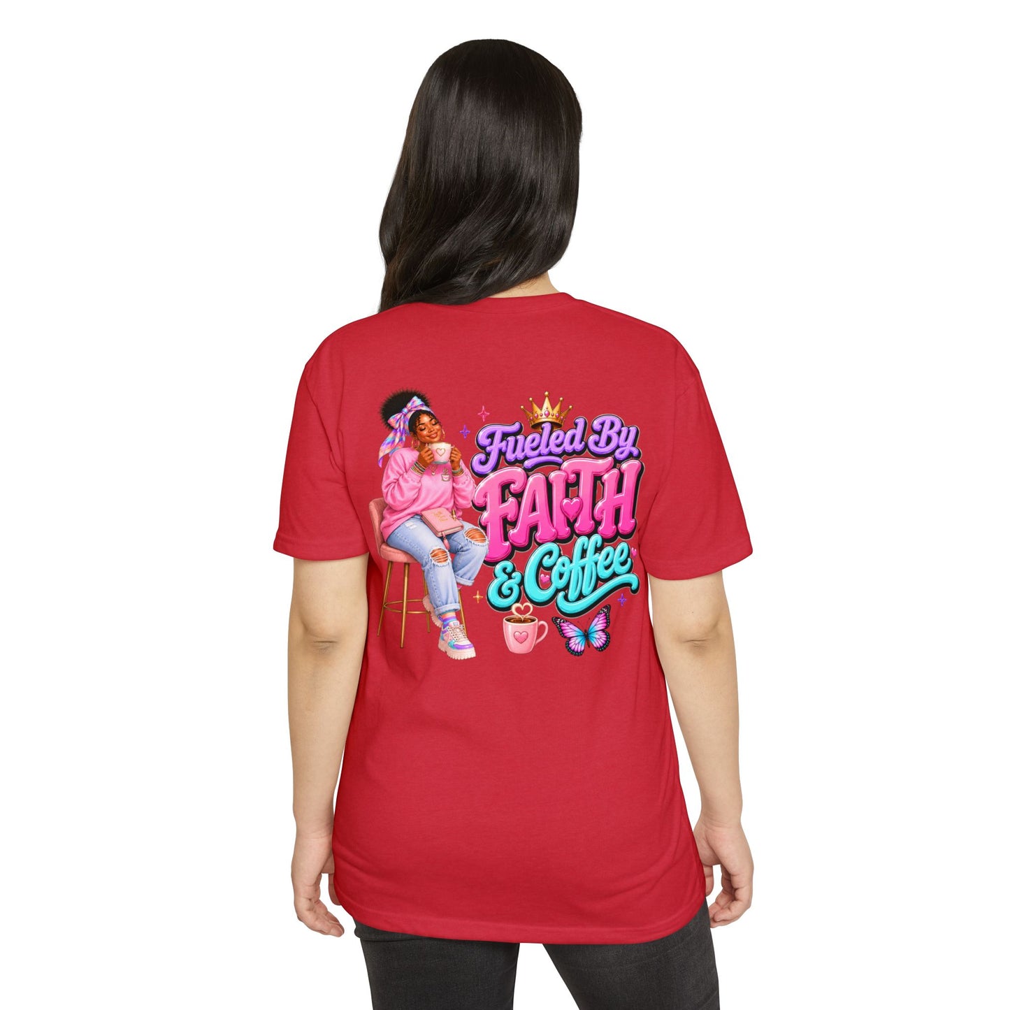 Fueled by Faith & Coffee T-Shirt — Christian Inspirational Graphic Tee