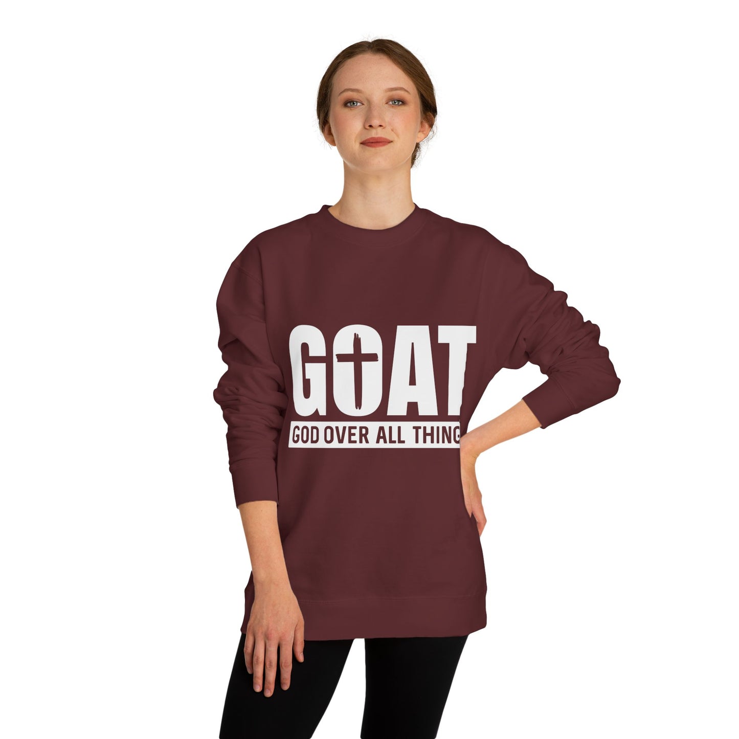 GOAT "God Over All Things" Sweatshirt — Christian Faith Crewneck