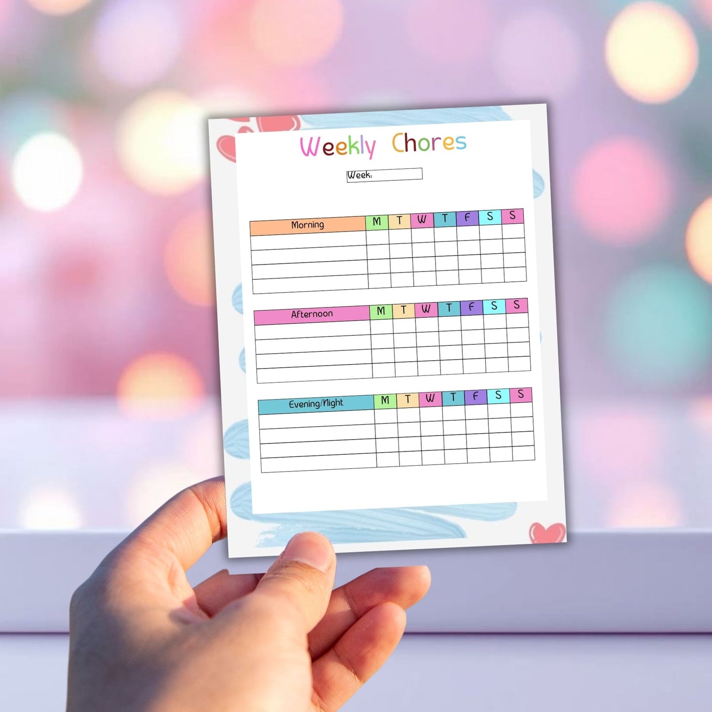 Kids Weekly Planner Printable | Fun & Easy Weekly Schedule Organizer for Children