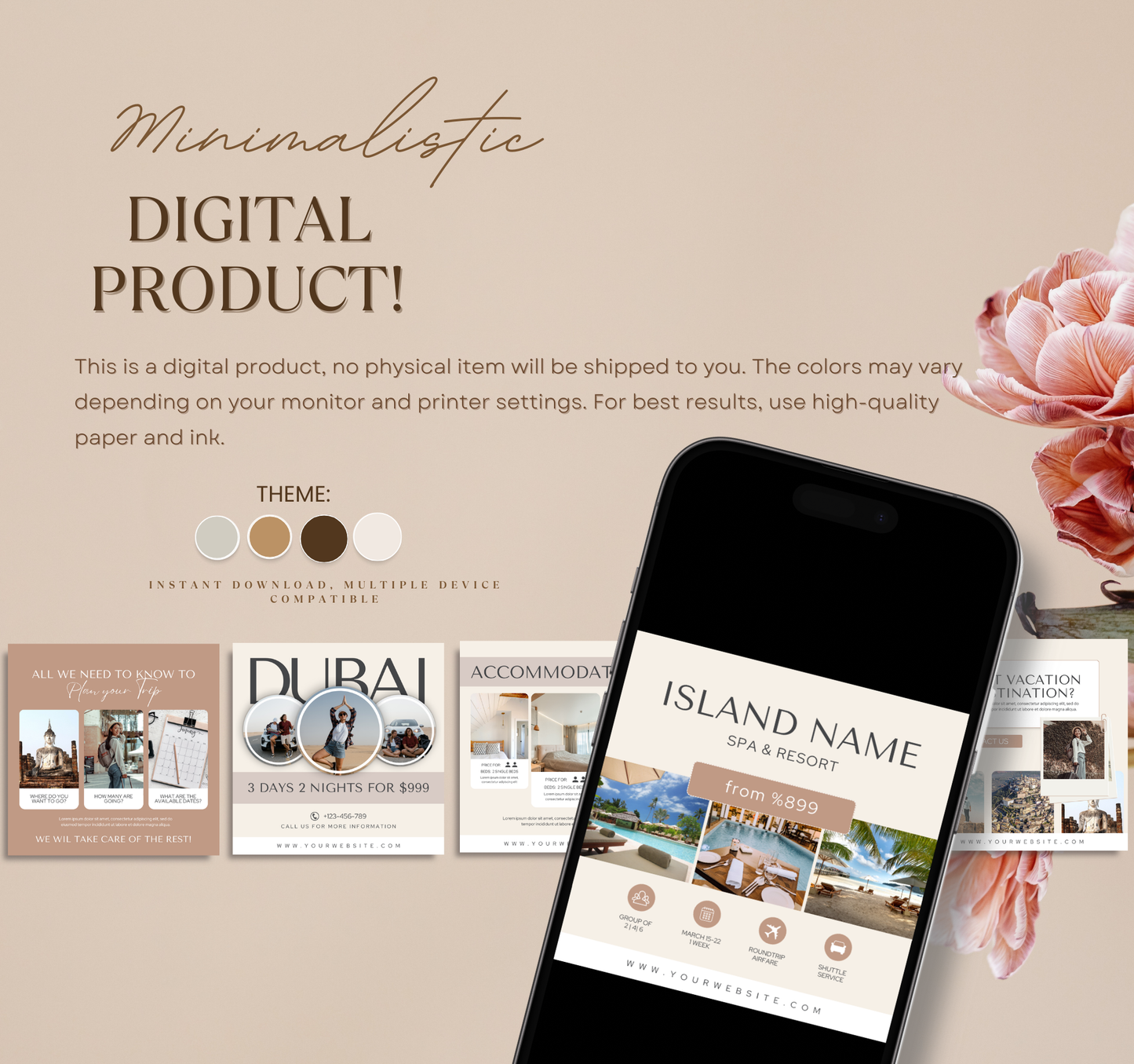 Travel Agent Instagram Post Template | Editable Social Media Canva Template