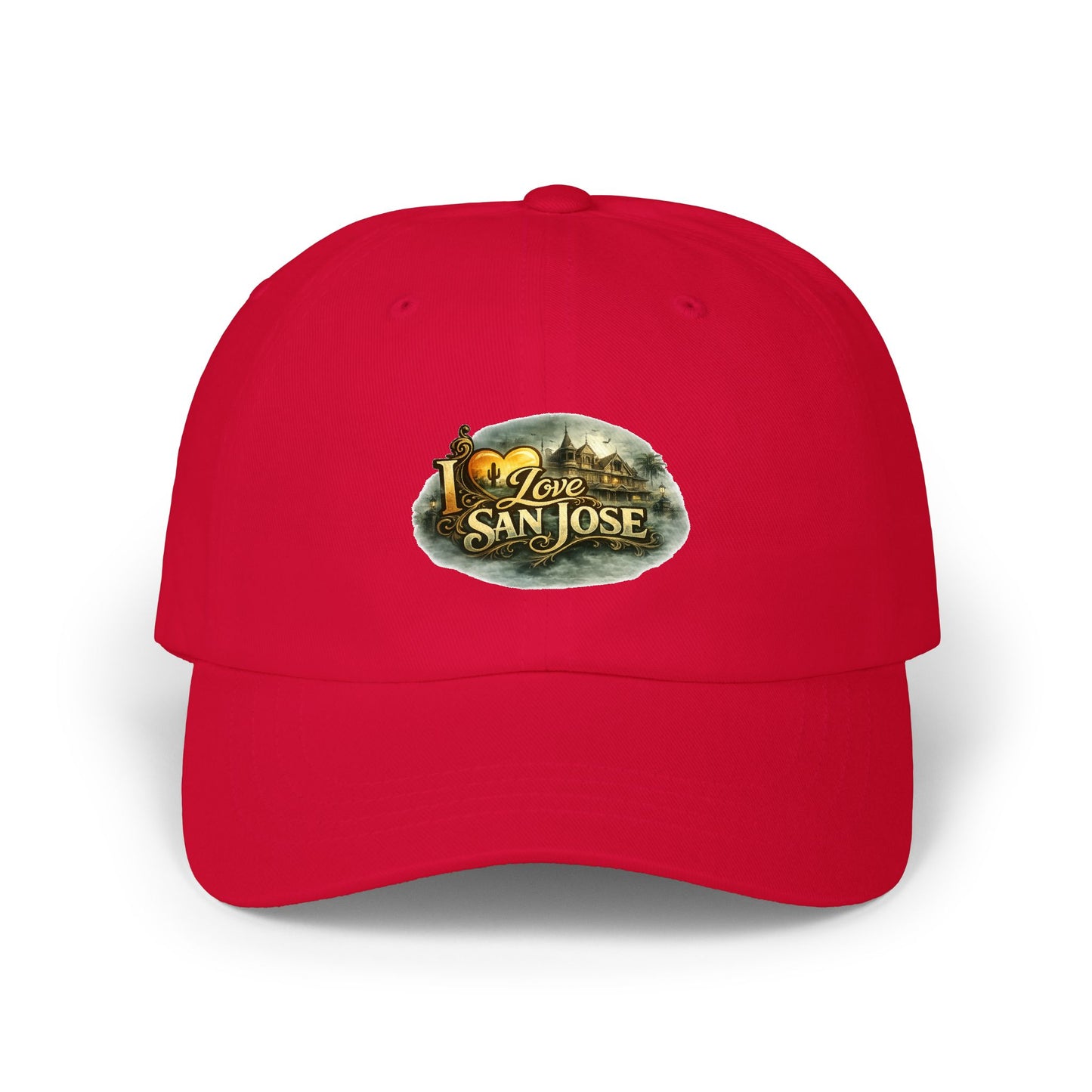 I Love San Jose Dad Cap — Vintage Cityscape Embroidered Baseball Hat