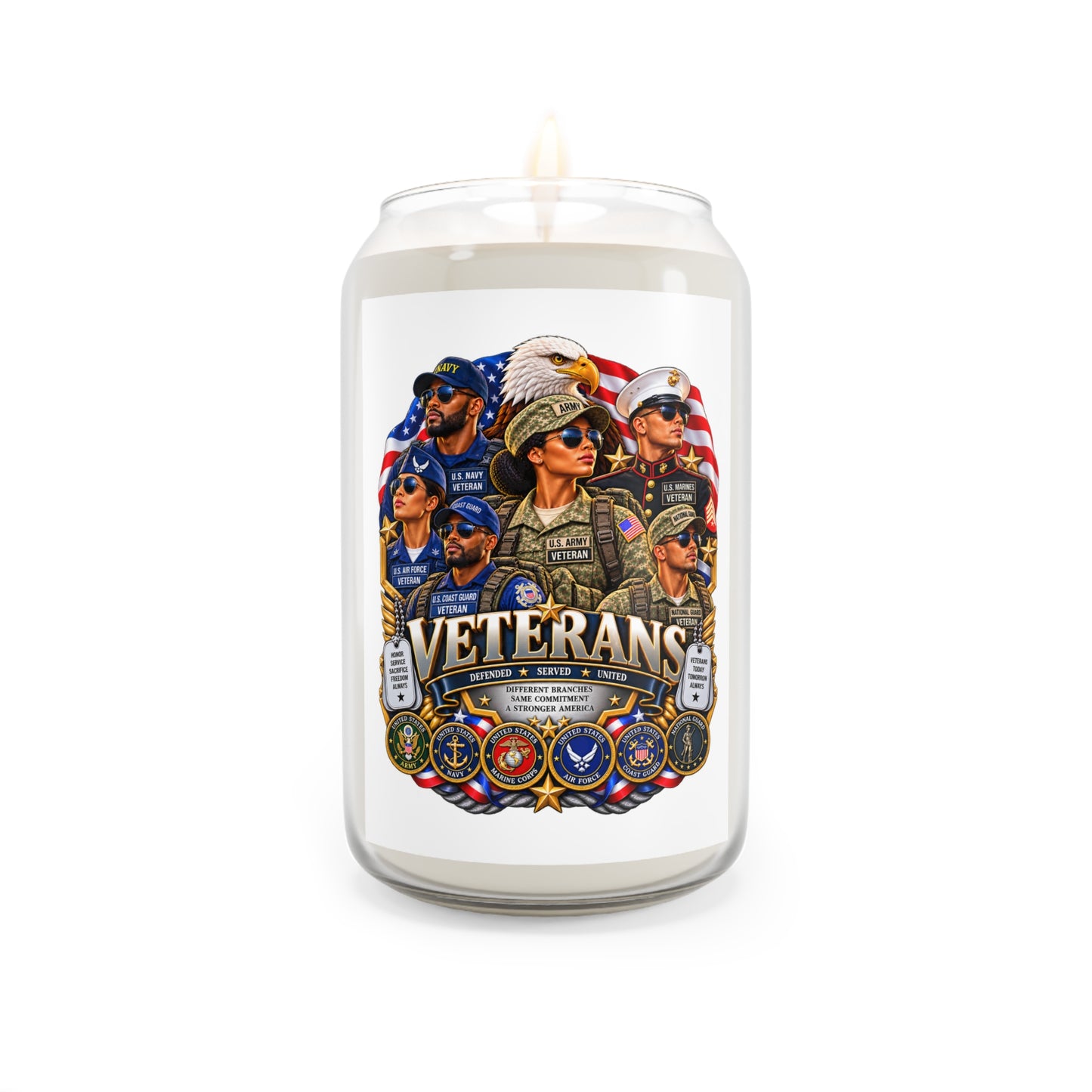 Veterans Tribute Soy Candle — 13.75oz Scented Memorial Candle
