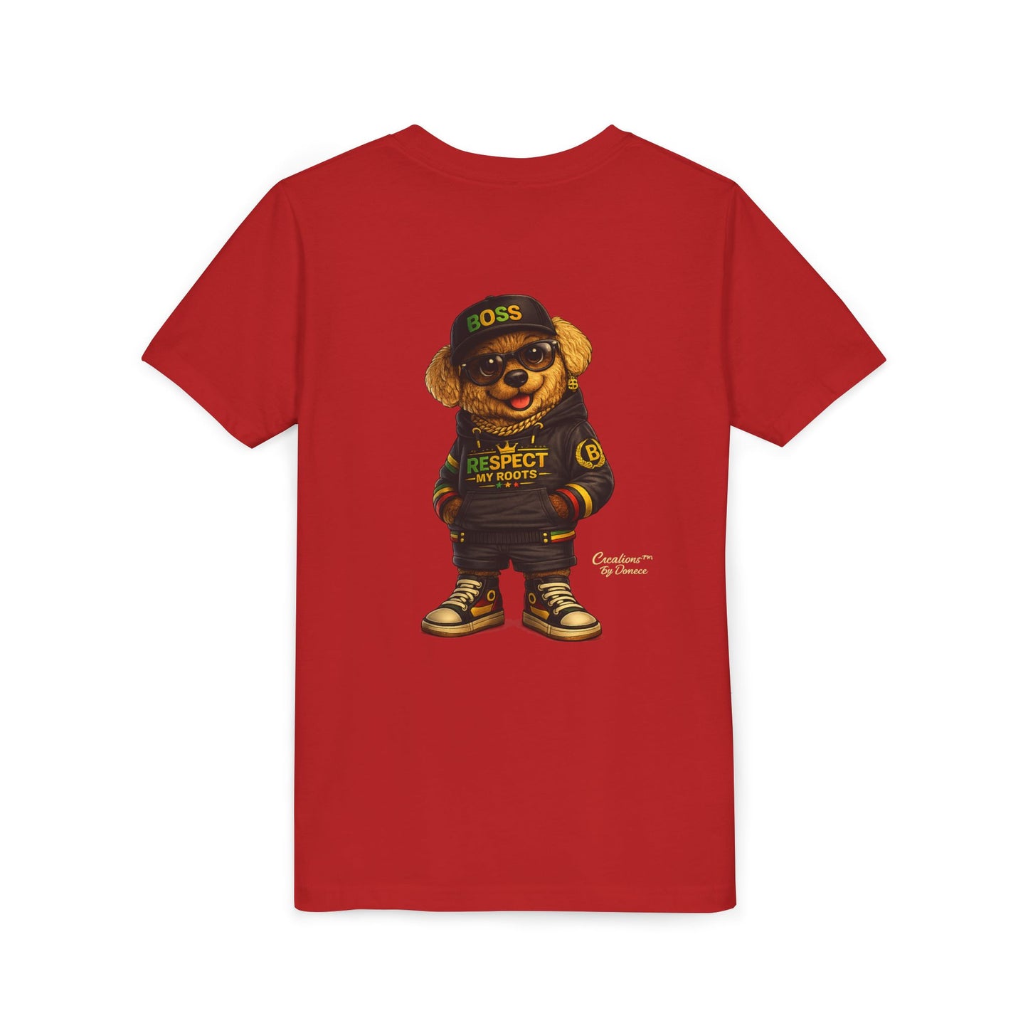 Kids Graphic Tee - 'Respect the Hustle' Teddy Bear Streetwear