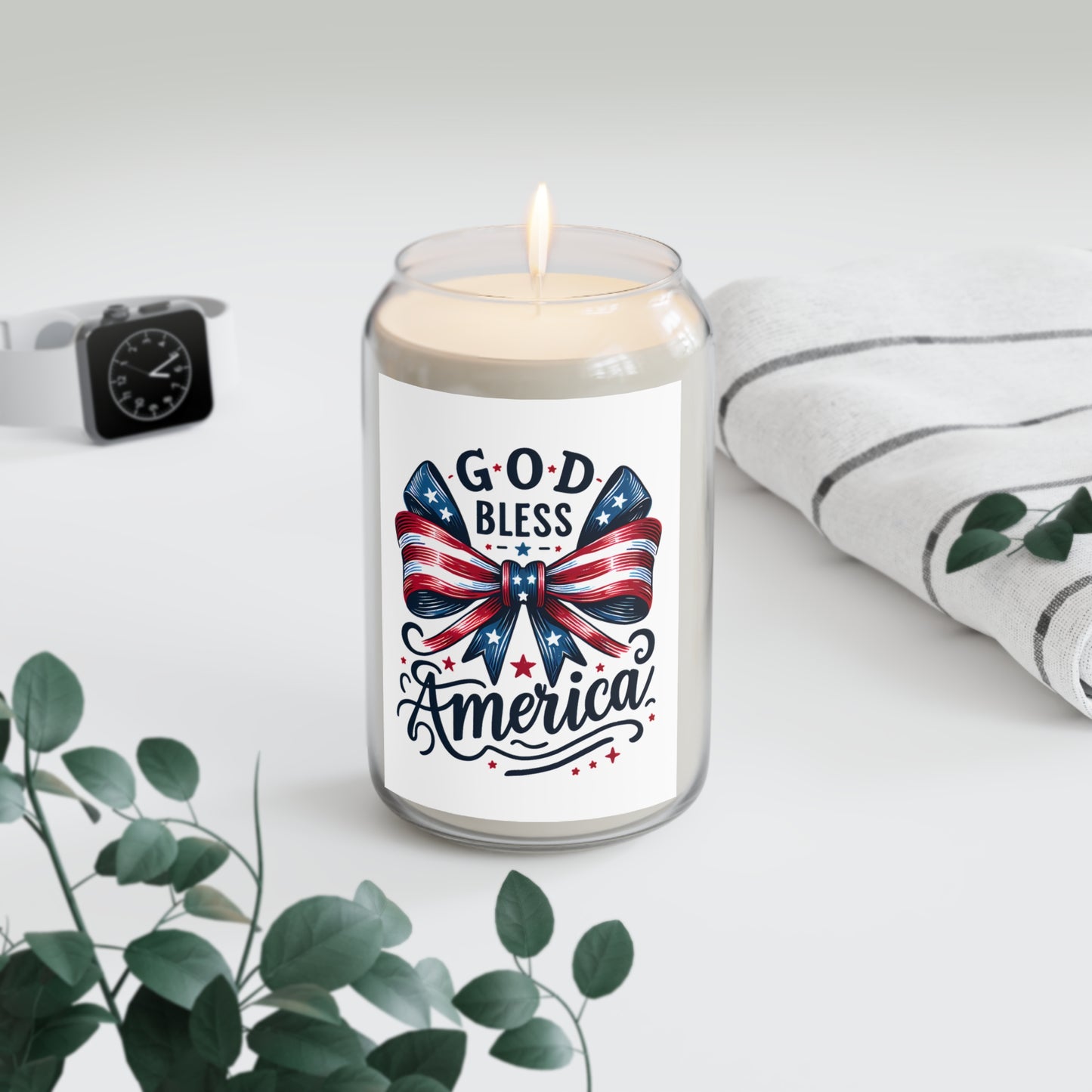 God Bless America Soy Candle — Patriotic 13.75 oz Scented Jar