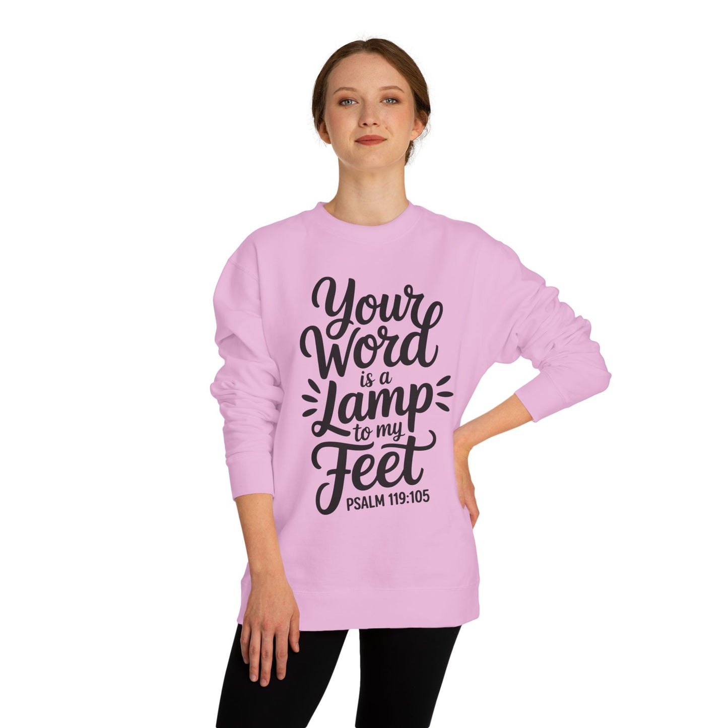 Psalm 119:105 "Your Word Is a Lamp to My Feet" Sweatshirt