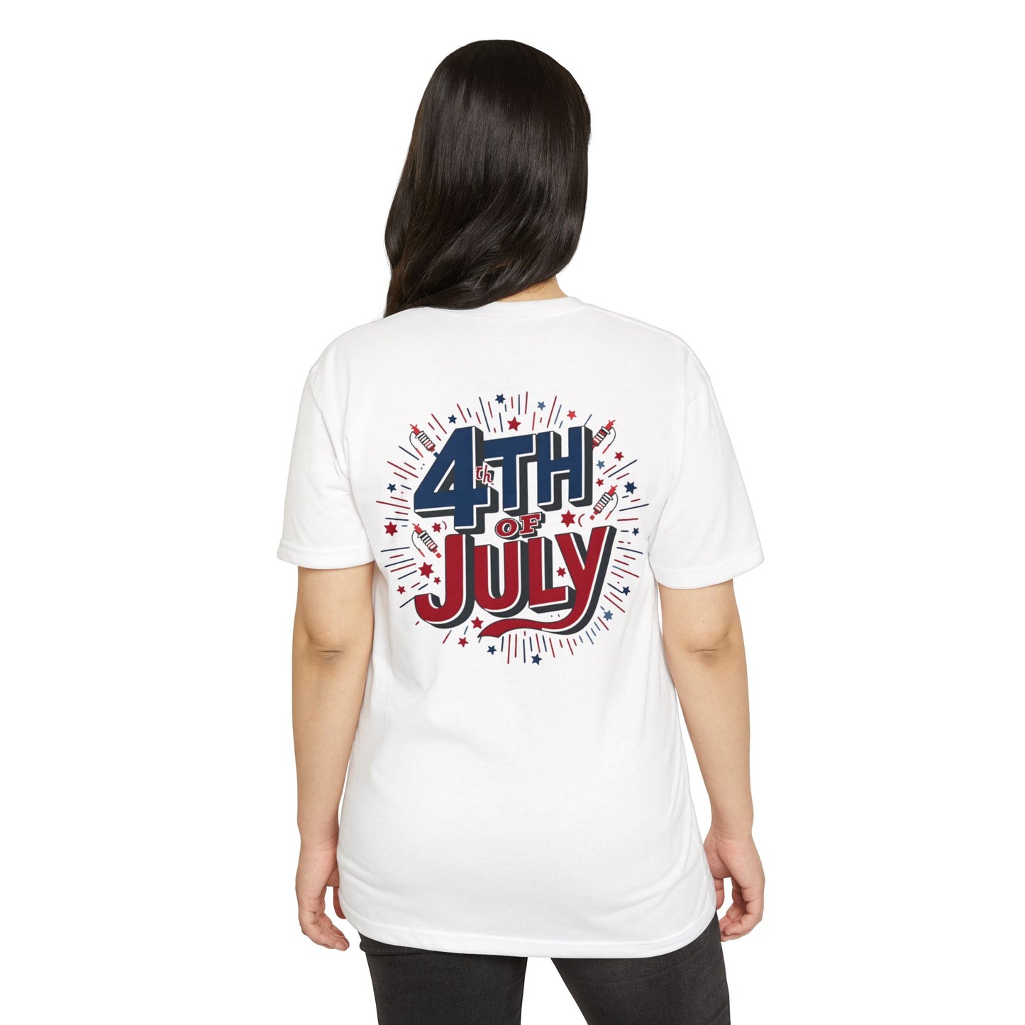 4th of July Graphic T-Shirt — Patriotic Fireworks Tee
