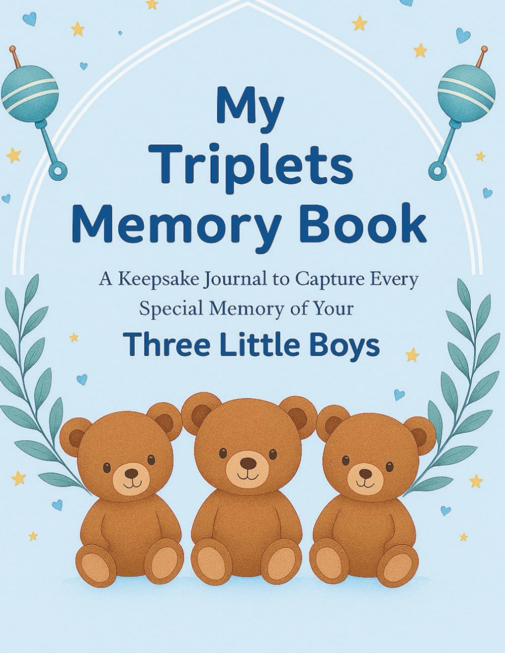Boys Triplet Memory Book