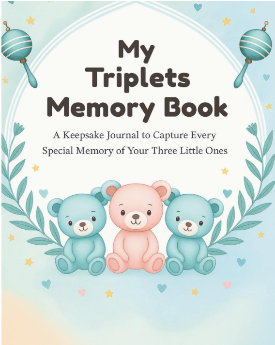 Triplet Memory Book: one Baby Girl and two Baby Boys