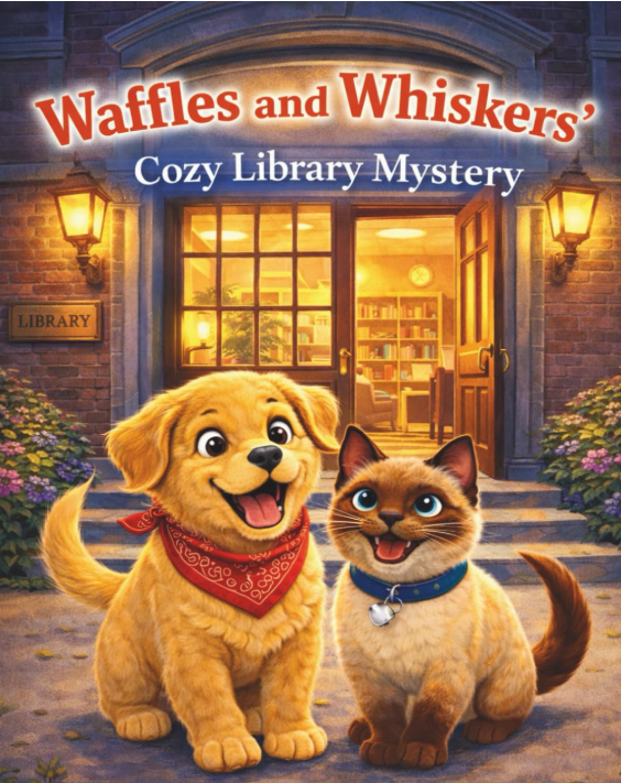 Waffles & Whiskers: Cozy Library Mystery