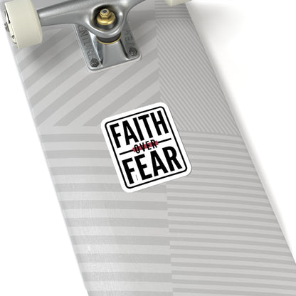 Faith Over Fear Sticker | city basketball, hometown pride