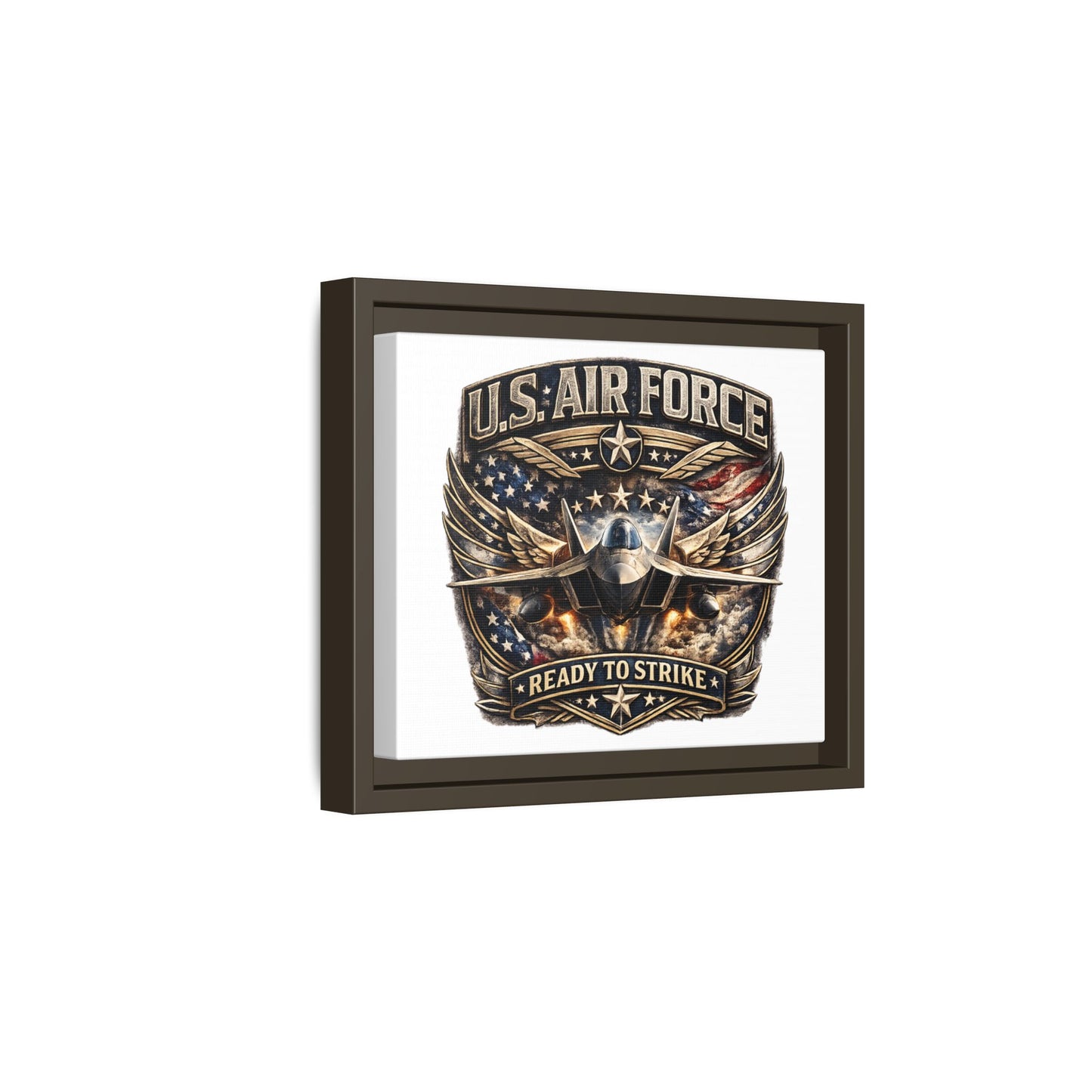 U.S. Air Force Framed Canvas Print – "Ready to Strike" Military Wall Art