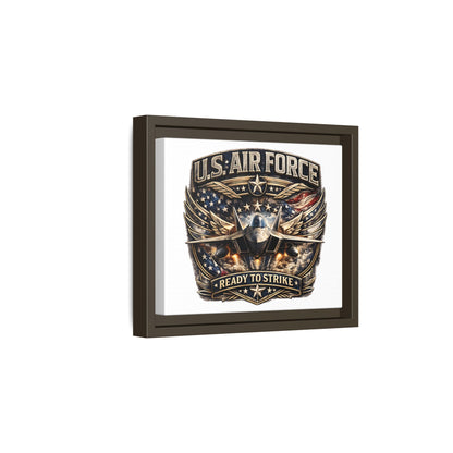 U.S. Air Force Framed Canvas Print – "Ready to Strike" Military Wall Art