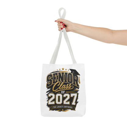 Senior Class of 2027 Tote Bag – Graduation Gift Tote with Cap Graphic