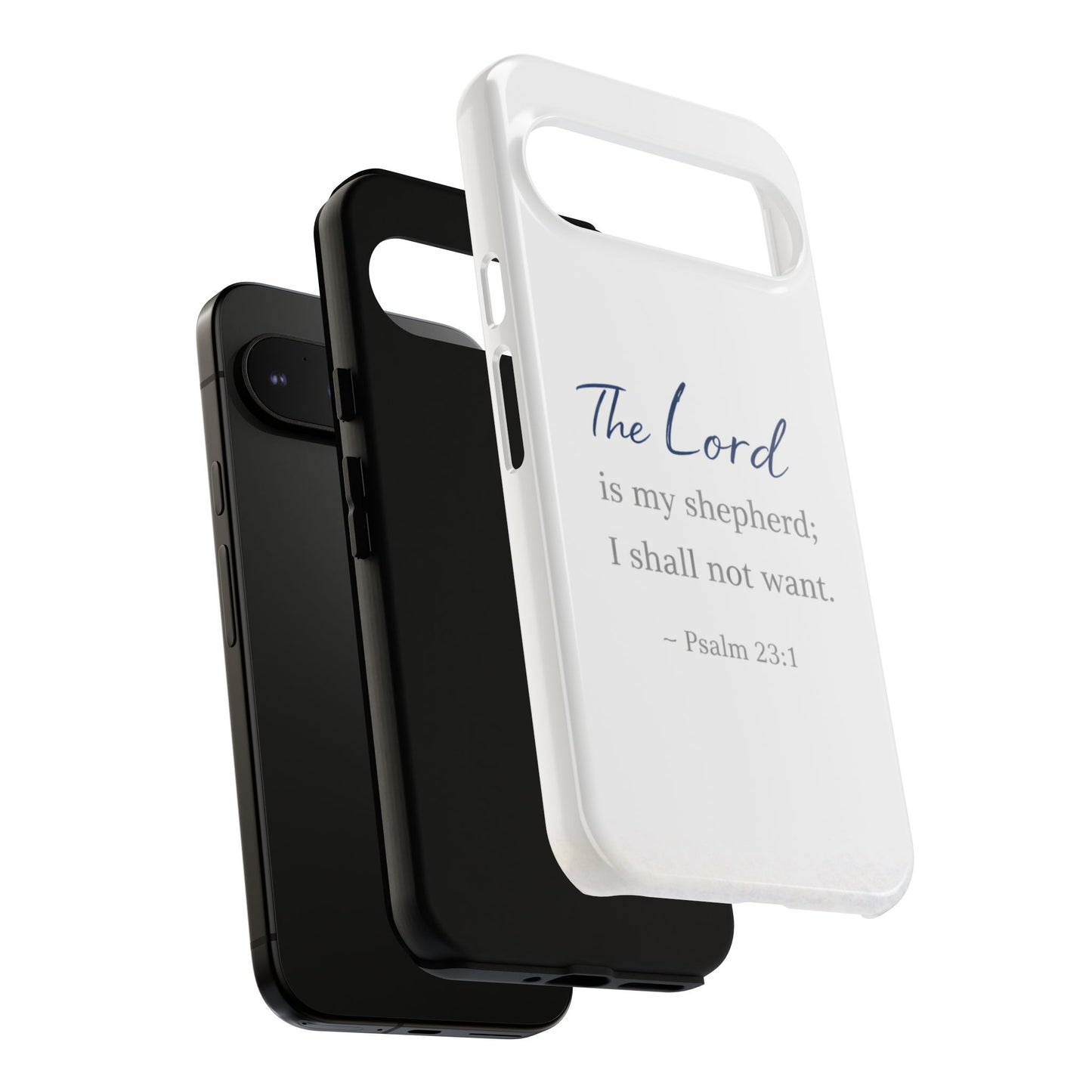 Psalm 23:1 Phone Case — "The Lord is my shepherd; I shall not want" Christian Protective Cover