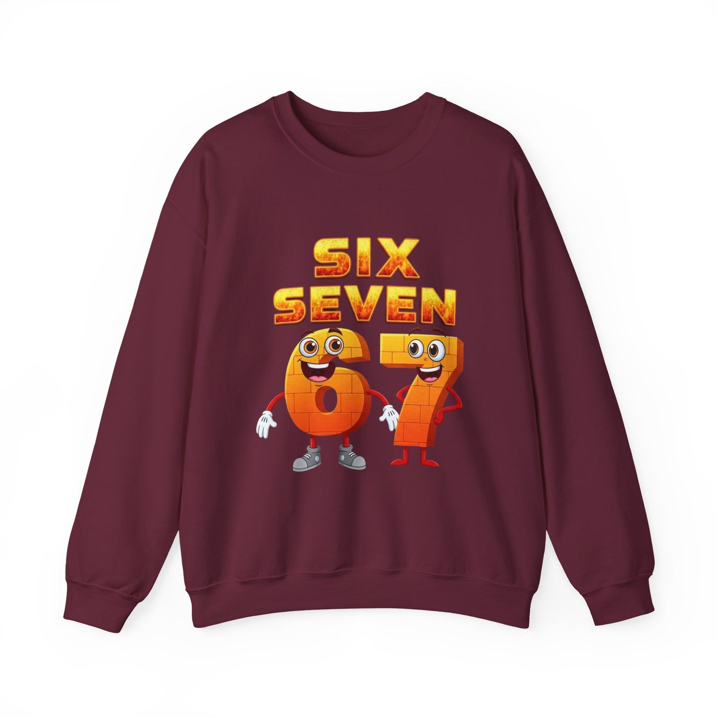 Six Seven 67 Cartoon Graphic Sweatshirt