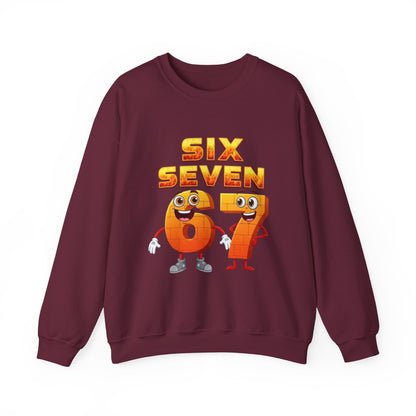 Six Seven 67 Cartoon Graphic Sweatshirt
