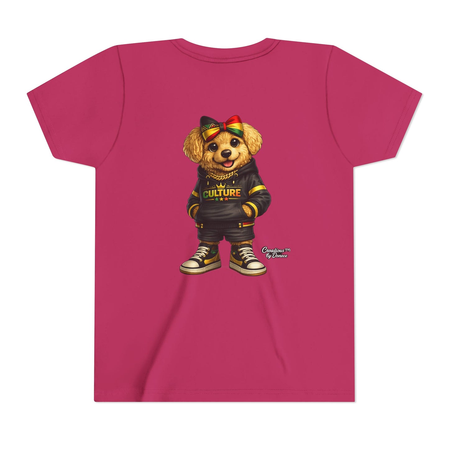 Youth Tee — Cute Rasta Bear "Culture" Graphic Kids T-Shirt