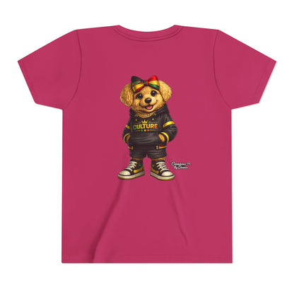 Youth Tee — Cute Rasta Bear "Culture" Graphic Kids T-Shirt