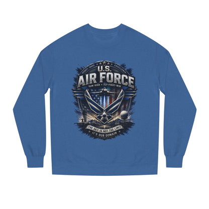Air Force Crewneck Sweatshirt - U.S. Military Emblem Graphic