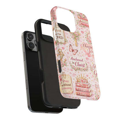 Anchored In Christ Phone Case | Christian floral iPhone Case