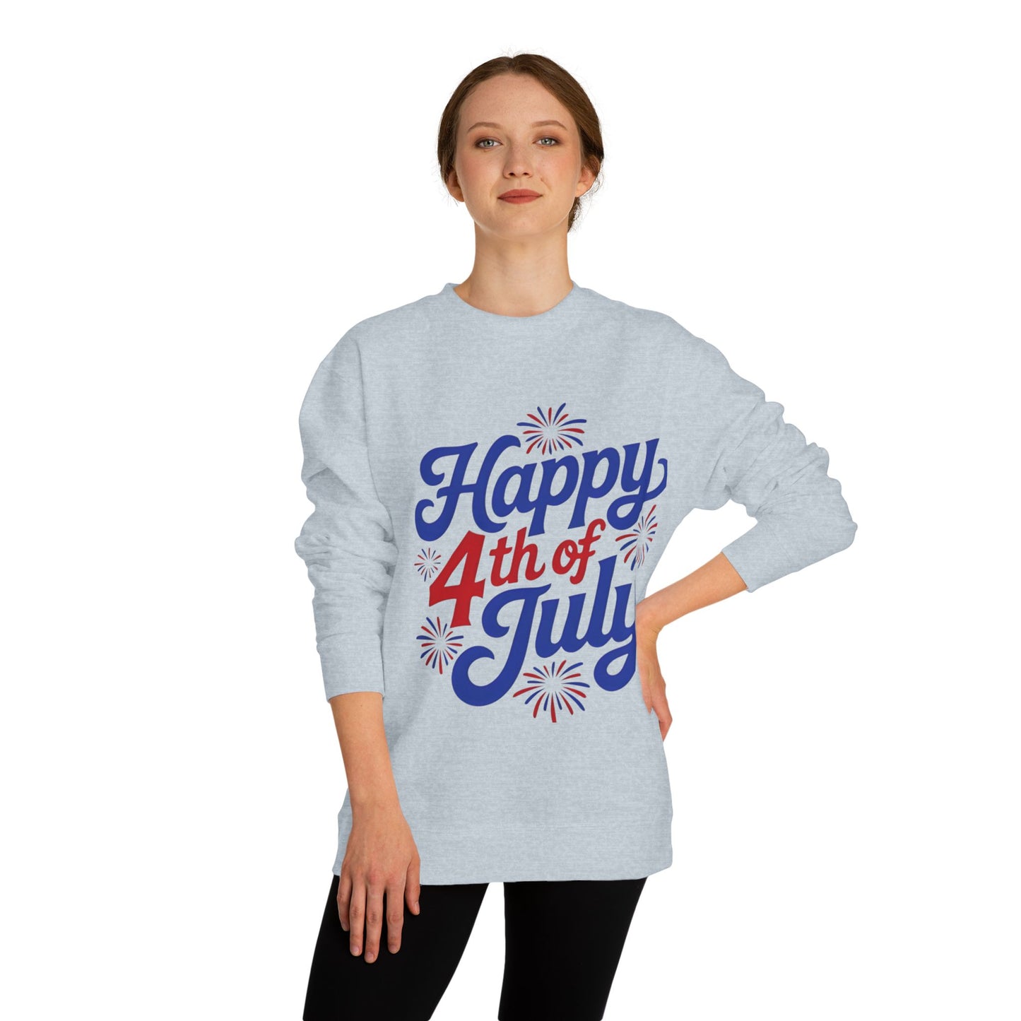 Happy 4th of July Sweatshirt — Patriotic Fireworks Crewneck