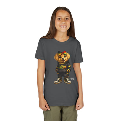 Youth Tee — Cute Rasta Bear "Culture" Graphic Kids T-Shirt