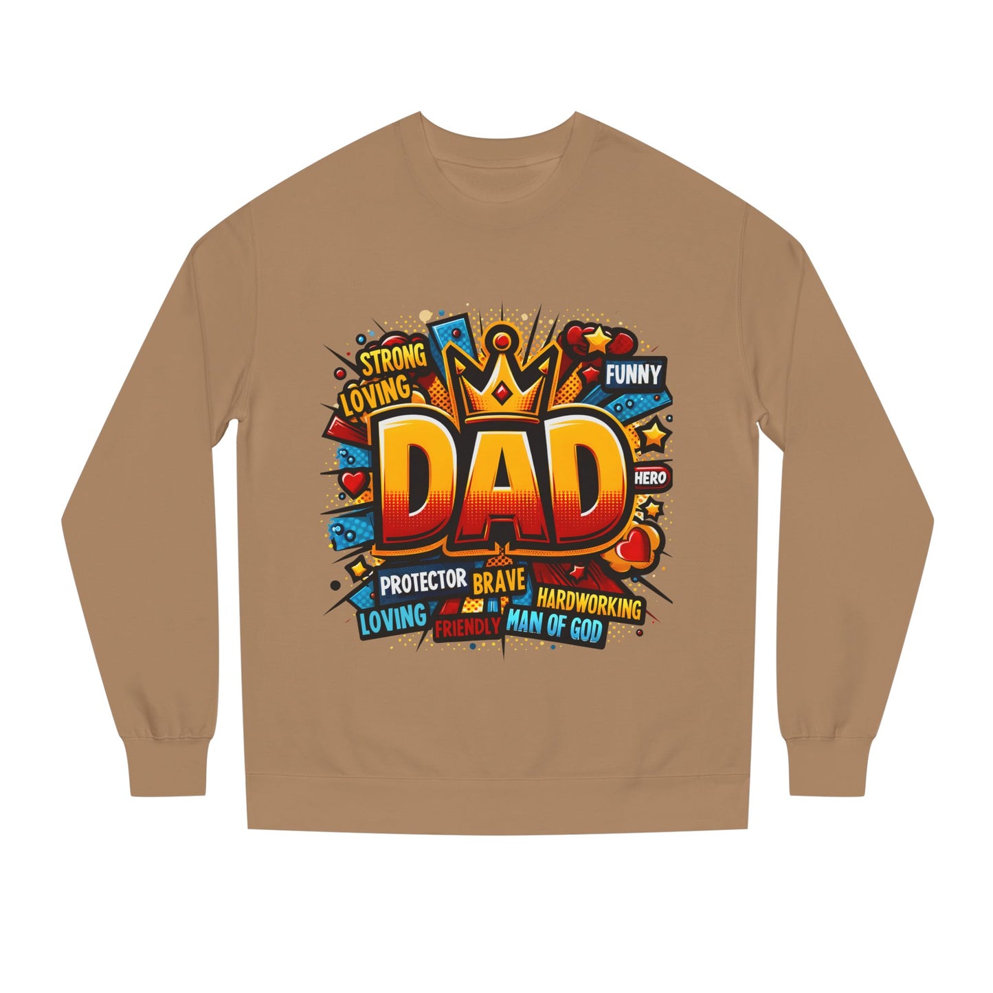 Dad Graphic Sweatshirt – Crowned 'DAD' Tribute Design for Father’s Day