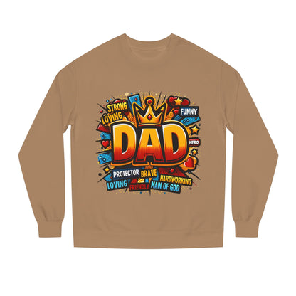 Dad Graphic Sweatshirt – Crowned 'DAD' Tribute Design for Father’s Day