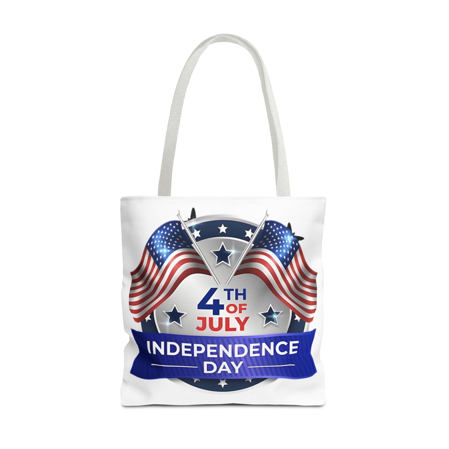 Independence Day Tote Bag — 4th of July American Flag Canvas Tote